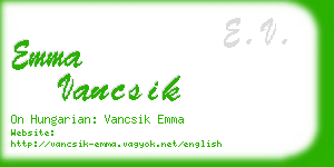 emma vancsik business card